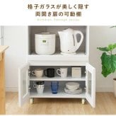 レンジ台 キッチン収納 シリーズ Semplice（センプリチェ） レンジラック キッチンラック 炊飯器ラック 台所収納 ナチュラルカントリー キッチンキャビネット キッチンチェスト 台所ラック 炊飯器収納 引き出し ナチュラル キャスター スライド棚：