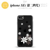 iPhoneSE 2 第二世代 iPhone8&iPhone7 共用 スマホケース 背面カバー ソフトケース ティアレ A 黒 おしゃれ かわいい かっこいい メンズ レディース nk-ise2-tp1077