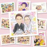 結婚式の記念に、大切なひとを似顔絵にしませんか。大切なお祝いにも安心してご注文いただけます。 プレゼント 似顔絵 結婚祝い 贈り物 名入れ 手描き ギフト 結婚式 ブライダル ウェディング 婚礼 記念 新婦 両親 新郎 カップル 名入れ 修正無料 下書き確認 一生もの かわいい 宝物 似てる 一生もの 思い出 ウェディング 結婚式 闘病中の方への励まし 喜ばれる メモリアル 米寿祝い 白寿祝い