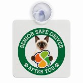 カーサイン 高齢者マーク SENIOR SAFE DRIVER スキフトイボブテイル 車内用 吸盤タイプ 収れん火災防止タイプ 肉球 日本製 車 ステッカー