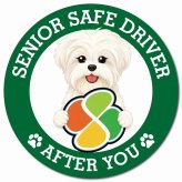 カーサイン 高齢者マーク SENIOR SAFE DRIVER マルーキー マグネット 強力 直径13cm 肉球 日本製 車 ステッカー