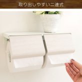 トイレットペーパーホルダー TEER（ティール） 幅25×奥行き10×高さ8cm スチール 完成品 ナチュラル ブラウン tp-900m【北海道・沖縄離島以外 】木目柄 おしゃれ 2連 アイアン 北欧トイレットペーパースタンド