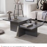 センターテーブル 幅87cm×奥行52cm×高さ36.4?26.4cm MDF メラミン 組立品 置くだけでお部屋をセンスアップします 自分好みにアレンジしやすいのも魅力的です グレージュ ストーン マーブルホワイト ストーングレー