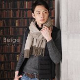 カシミヤ アルパカ ストール 大判ストール 抗菌 カシミヤストール メンズ 【名入れ刺繍可能】 レディース スーツ ビジネス 誕生日プレゼント厚手 秋冬 男性 20代 30代 40代 50代 通勤 無地 単色 贈り物 ギフト 7F (02000256-mens-1r)