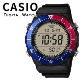 箱なし カシオ 腕時計 メンズ CASIO デジタル ブラック ブルー レッド 10年電池 100m防水 デュアルタイム タイマー LEDライト スポーツ アウトドア 海外モデル 逆輸入 プレゼント ギフト 成人 卒業 入学