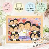 結婚式のギフトに、ご家族みんなで喜べる贈り物です。 似顔絵 サンクスボード 贈り物 ギフト プレゼント 手描き 名入れ 結婚式 サンクスボード 披露宴 感謝 お祝い 大人数 同僚 友達 新郎新婦 職場 名入れ 下書き確認 修正無料 サプライズ 喜ばれる 親孝行 似てる サンクスボード 宝物 入籍 婚礼 新郎新婦ギフト お祝いの品 記念日 傘寿祝い 卒寿祝い 初任給 大量注文 同窓会 米寿祝い