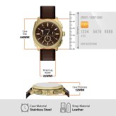 フォッシル FOSSIL 腕時計 メンズ MACHINE クロノグラフ アナログ ブラウンレザーウォッチFS6188【2026 新作】