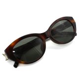 サンローラン Saint Laurent サングラス アジアンフィット UVカット アイウェア キャットアイ フォックス SL M148/F-003 メンズ レディース ユニセックス ハバナ+グレー 国内正規品
