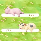 【5種類セット】 ガチャ ガチャガチャ コンプリート 中身 フィギュア おもちゃ かわいい [ ふちやすみ こぶた ] 動物 子ブタ 子豚 豚
