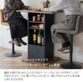 レンジ台 キッチン収納 カウンターテーブル 宮武製作所 KNT-F1600 幅85 バーカウンター ハイテーブル Baron バロン コンパクト 収納 棚 オープンラック 引き出し ブラウン ブラック ベージュ ホワイト おしゃれ スタンディングデスク：