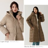 ダウンコート レディース ロング ダウン90% フード付き Filomo 100cm ダウン コート 超ロング丈 ロングコート ロング丈コート ブラック 冬 アウター ギフト プレゼント 5F (2499r)