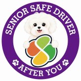 カーサイン 高齢者マーク SENIOR SAFE DRIVER マルチーズ ステッカー シール 直径13cm 肉球 日本製 車