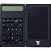 【直送】電卓付き電子メモ 4.4インチ ブラック [26-0604-080] 0057-01 専用タッチペン付き 折りたたみ式 電子メモパッド デジタルメモ 持ち運び便利 プレゼント ギフト