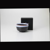 彩色黒フチ流し抹茶碗 陶器 美濃焼 やきものの里から、暮らしを贈ります。　ギフト 食器 セット テーブルウェア