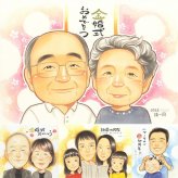 金婚式のギフトに、写真にできないぬくもりが伝わります。下書き確認あり。修正無料で納得の表情になるまで調整します。 金婚式 似顔絵 贈り物 手描き 名入れ プレゼント ギフト 金婚式 結婚記念日 銀婚式 夫婦 祖母 家族 おじいちゃん おばあちゃん 下書き確認 修正無料 名入れ 似てる かわいい 宝物 実績多数 50周年 結婚記念日 感謝 親孝行 長寿 クリスマス お祝い返し 長寿祝い 古希祝い
