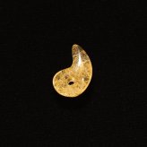 天然石 勾玉ゴールドルチル 約0.6g 細かな金針の密集感 仕事運 成功 お守り GHM54 交換用ゴム＆巾着付 財運 石 京海堂
