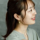 ピアス 金属アレルギー サージカルステンレス フープ 落ちない 引っかからない 外れにくい フック パール 真珠 しずく 雫 イミテーション 大粒 カラー