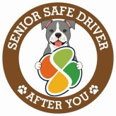 カーサイン 高齢者マーク SENIOR SAFE DRIVER アメリカンスタッフォードシャーテリア ステッカー シール 直径13cm 肉球 日本製 車