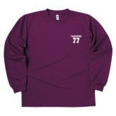 【名入れ】喜寿祝い 長袖 Tシャツ 【Bタイプ ワンポイント】ドライTシャツ 77歳のお祝い 誕生日 プレゼント ギフト 男性 女性 メンズ レディース 名入れ無料 お祝い サプライズ 記念品