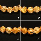 天然石ブレスレット【黄金色の存在感】8mm 太陽放射ルチルクォーツ 艶感 一点物【GHB195】浄化発送 京海堂