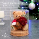 クリスマスプレゼント ガラスドーム 《X'mas限定 クリスマス インテリア 》 クリスマス小物 北欧 雑貨 置物 卓上 飾り 彼女 女性 母 友達 娘 可愛い おしゃれ ドライフラワー クリスマスグッズ 装飾 ナチュラル 花 名入れ テディベア 子供 ぬいぐるみ くま 妻 2026クリスマスガラスドームteteショコラ 8027803