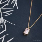  非加熱 ピーチサファイア　1.87ct ネックレス ペンダント 18金 K18 シンプル 一粒 一石 女性 プレゼント ギフト 誕生石 サファイア ピンク サファイアネックレス Drops