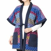 はんてん 袖無し 綿入り やっこ レディース 日本製 半天 どてら 久留米 ランダム切り替え 13750/13100 KU-03 保温 奴 袖無し 半天 袢纏  丹前 冬 暖かい 部屋着 誕生日 ギフト 冬 ちゃんちゃんこ どんぶく 誕生日 ルームウエア 防寒着 冬 クリスマス ギフト 贈答