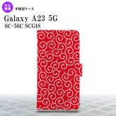 Galaxy A23 GalaxyA23 手帳型スマホケース カバー 唐草 赤 ピンク 2022年 10月発売 nk-004s-a23-dr1132