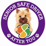 カーサイン 高齢者マーク SENIOR SAFE DRIVER ノーリッチテリア ステッカー シール 直径13cm 肉球 日本製 車