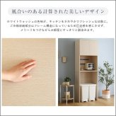 食器棚 ゴミ箱収納付き さわやかな木製ごみ箱上ラック スリムタイプ FLLW-T2S--WHW ホワイトウォッシュ 幅59cmタイプ ホームテイスト レンジ台 レンジラック 幅59cm スリム コンセン ゴミ箱上ラック ゴミ箱上収納：