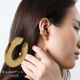 ステンレス サークルイヤーカフ シンプル 大きめ メタルイヤーカフ C字 ゴールド 18KGP 片耳1点 可愛い プチプラ 耳の穴不要 痛くない レディース 女性 金属アレルギー対応フェイクピアス ノンホール イヤリング