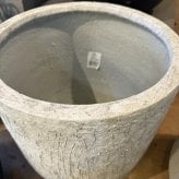 鉢カバー おしゃれ 大型 18号 13号 L M サイズ 植木鉢 KONTON コントン バルゴ ベアルート 丸型 ラウンド ファイバーストーン 軽量 室内 屋内 高級 北欧 モダン ナチュラル 観葉植物用 サボテン 多肉植物 特大 玄関 プランター 底穴なし アッシュグレー ダークグレー