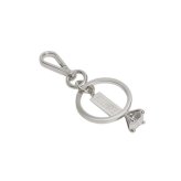 エムエムシックス MM6 Maison Margiela クリップキーリング ポリッシュドパラジウム sm6ua0022-p9210-951 ユニセックス シルバー キーリング
