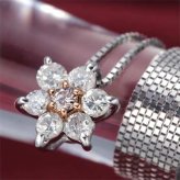 ネックレス レディース ピンクダイヤモンド ペンダント 天然石 アクセサリー ジュエリー 華奢 シンプル 大人可愛い 上品 ギフト プレゼント 記念日 誕生日 結婚記念日 お祝い 贈り物