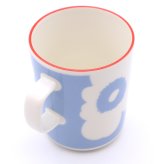 マリメッコ ユフラ ウニッコ マグカップ 250ml ホワイト/ライトブルー/オレンジレッド marimekko UNIKKO JUHLA マグ 食器 ギフト 耐熱 電子レンジ対応 結婚祝い プレゼント 贈り物