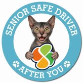 カーサイン 高齢者マーク SENIOR SAFE DRIVER ライコイ マグネット 強力 直径13cm 肉球 日本製 車 ステッカー
