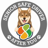 カーサイン 高齢者マーク SENIOR SAFE DRIVER 四国犬 ステッカー シール 直径13cm 肉球 日本製 車