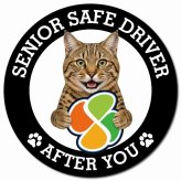 カーサイン 高齢者マーク SENIOR SAFE DRIVER ピクシーボブ マグネット 強力 直径13cm 肉球 日本製 車 ステッカー