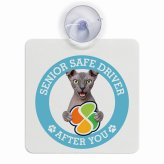 カーサイン 高齢者マーク SENIOR SAFE DRIVER ユークレニアンレフコイ 車内用 吸盤タイプ 収れん火災防止タイプ 肉球 日本製 車 ステッカー