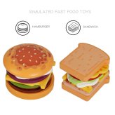 木製 おもちゃ おままごと ハンバーガーセット サンドイッチ 食材 カード付き キッチン 組み合わせ遊び ごっこ遊び 指先遊び 子供 知育おもちゃ 男の子 女の子 6歳 誕生日 プレゼント ギフト 入園祝い