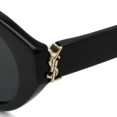 サンローラン Saint Laurent サングラス アジアンフィット UVカット アイウェア キャットアイ フォックス SL M148/F-001 メンズ レディース ユニセックス ブラック 国内正規品