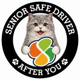 カーサイン 高齢者マーク SENIOR SAFE DRIVER セルカークレックス ステッカー シール 直径13cm 肉球 日本製 車