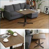 サイドテーブル 天然木 カフェテーブル テーブル 単品 1辺75cm 正方形 幅75 ×奥行75 × 高さ67cm コーヒーテーブル リビングテーブル カフェスタイル ーテーブル 薄型天板 角型 四角 机 台 木目調 作業台 屋外 ガーデンテーブル 木製 新築祝い