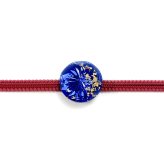「金粉入り」東京切子帯留め　瑞光菊　～ずいこうぎく～　青