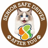 カーサイン 高齢者マーク SENIOR SAFE DRIVER ラグドール ステッカー シール 直径13cm 肉球 日本製 車