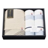 今治 瀬戸内テーラー あかつき タオルセット バスタオル等5点入り タオル 今治産 洋風 モダン 日本製 国産【北海道・沖縄県・離島 配送不可】