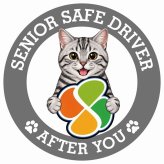 カーサイン 高齢者マーク SENIOR SAFE DRIVER アメリカンショートヘア ステッカー シール 直径13cm 肉球 日本製 車
