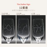 星座のグラス 「ラインストーンきらめく 12星座のタンブラーグラス／ペアセット 」
