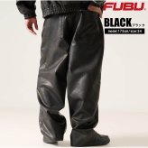 FUBU フブ レザーパンツ メンズ レディース fam-61502 フェイクレザー バギーパンツ ワイドパンツ 5ポケット 合皮 ルーズシルエット ジーパン ストリート ヒップホップ ダンス カジュアル ボトムス 32 34 36 38 2026 Karlas