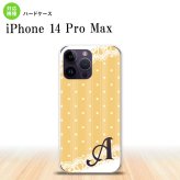 iPhone14 ProMax iPhone14 Pro Max スマホケース 背面ケース ハードケース ドット レース C 黄 +アルファベット 2022年 9月発売 nk-i14pm-1613i